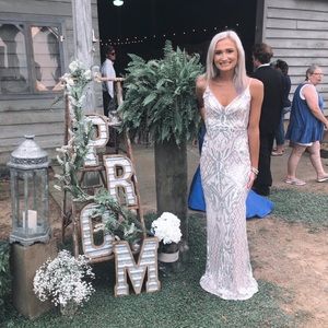 Tight fitting sparkle gown